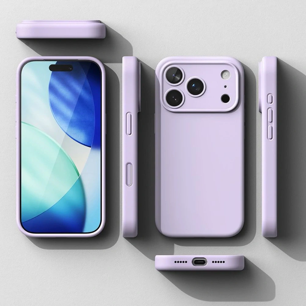 Kryt Ringke Silicone MagSafe Apple iPhone 17 Pro - fialový