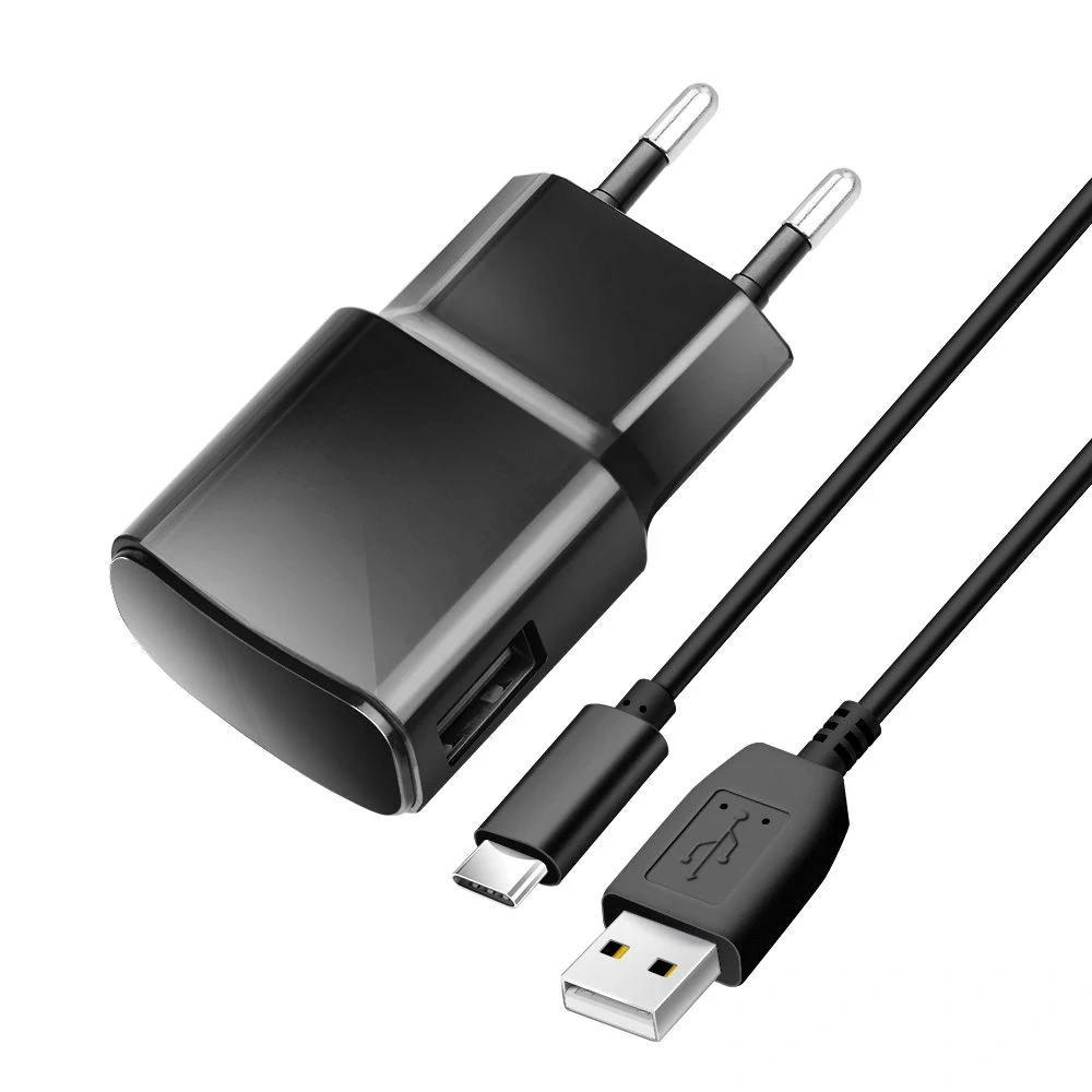 Nabíječka Blue Star 10W USB-A + kabel USB-C černá