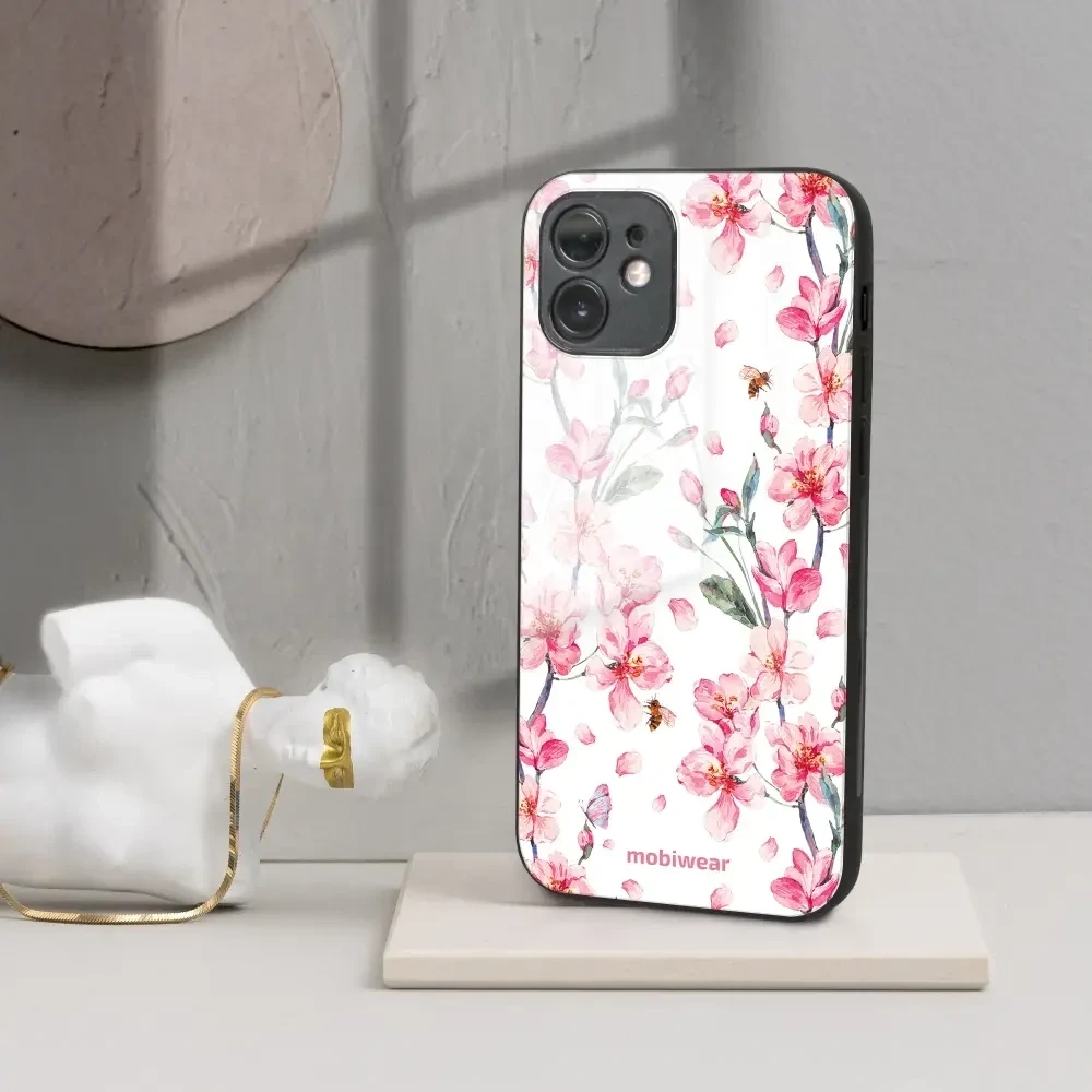 Lesklý kryt Mobiwear Glossy - Samsung Galaxy S20 - G033G Růžové květy