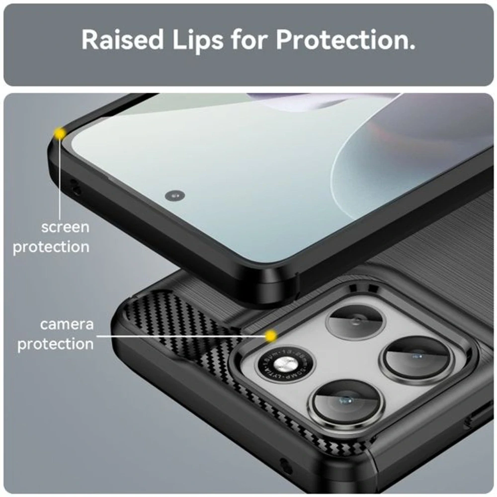 Kryt na mobil Motorola Moto G56 5G Carbon černý