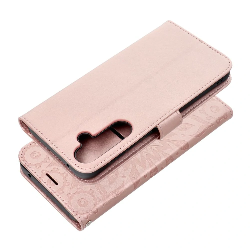 Flip pouzdro MEZZO Book Samsung Galaxy A37 5G Zlatá růžová mandala