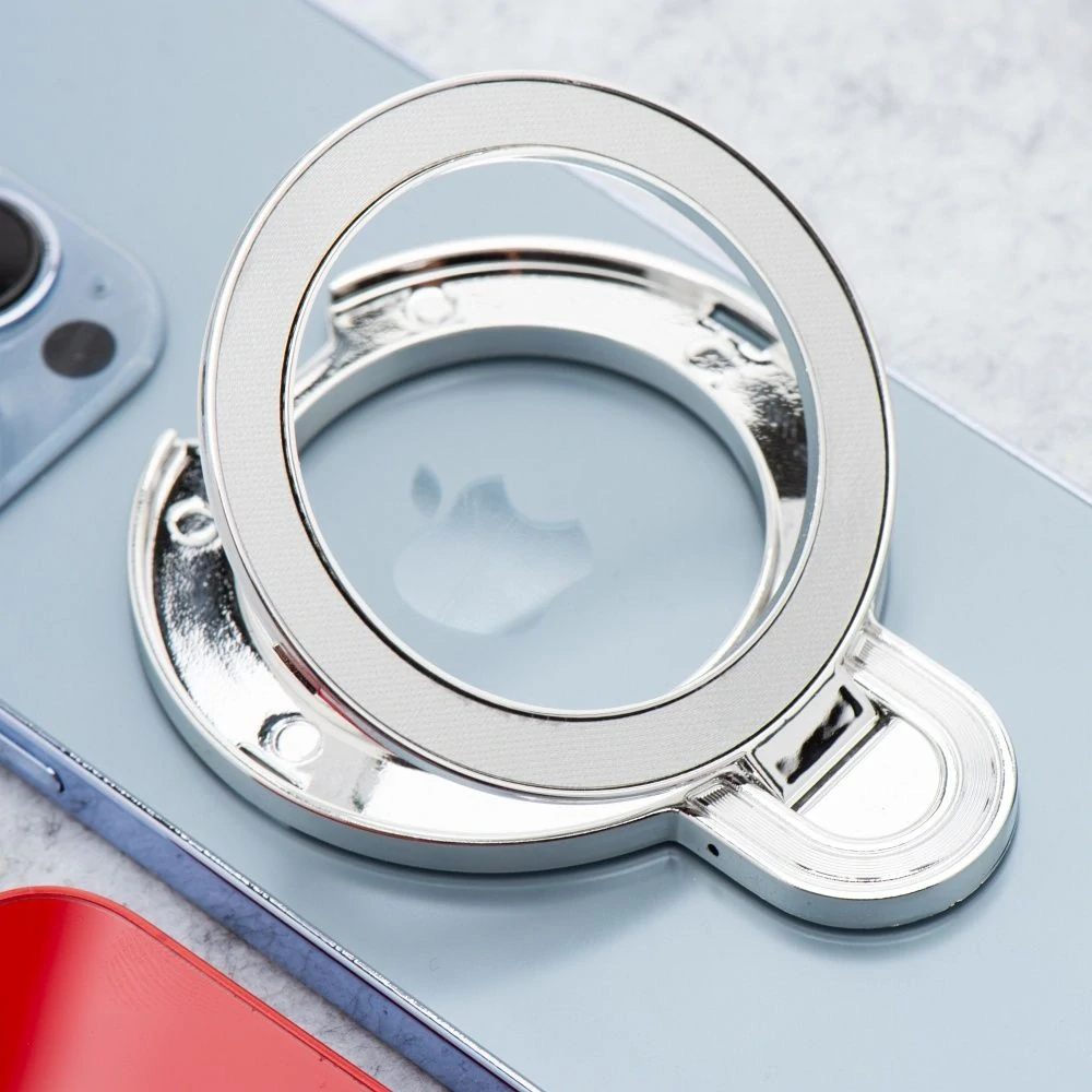 Stojan na telefon CIRCLE MIRROR nalepovací stříbrný