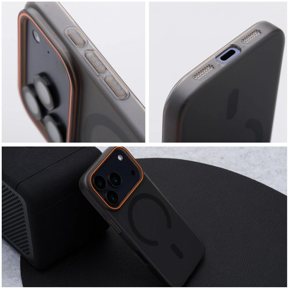MagSafe kryt na mobil Samsung Galaxy A57 5G - Go Orange černý