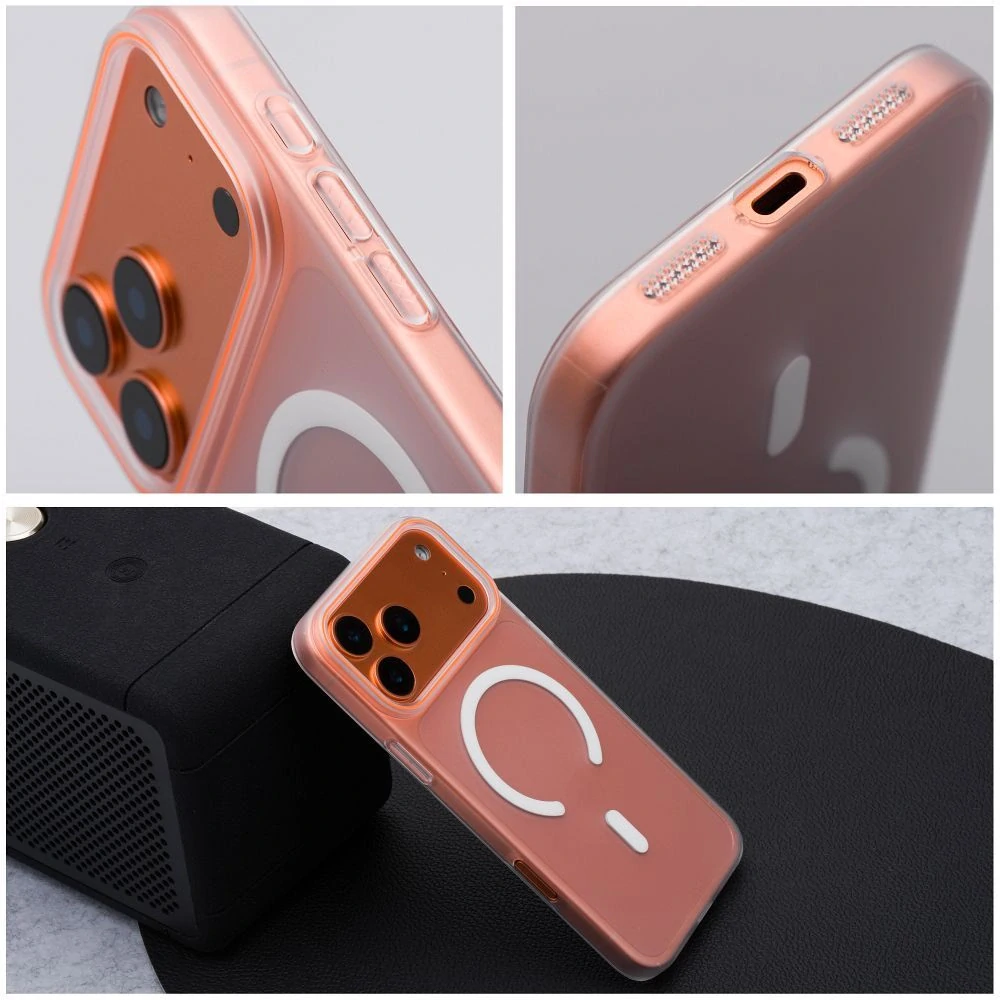 MagSafe kryt na mobil Samsung Galaxy A57 5G - Go Orange transparentní