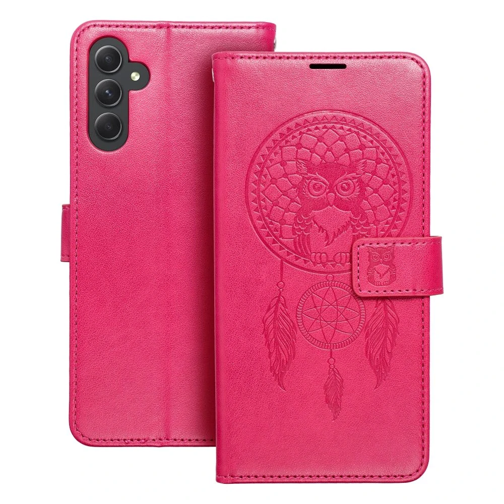 Flip pouzdro na mobil Samsung Galaxy A57 5G - MEZZO Book lapač snů magenta