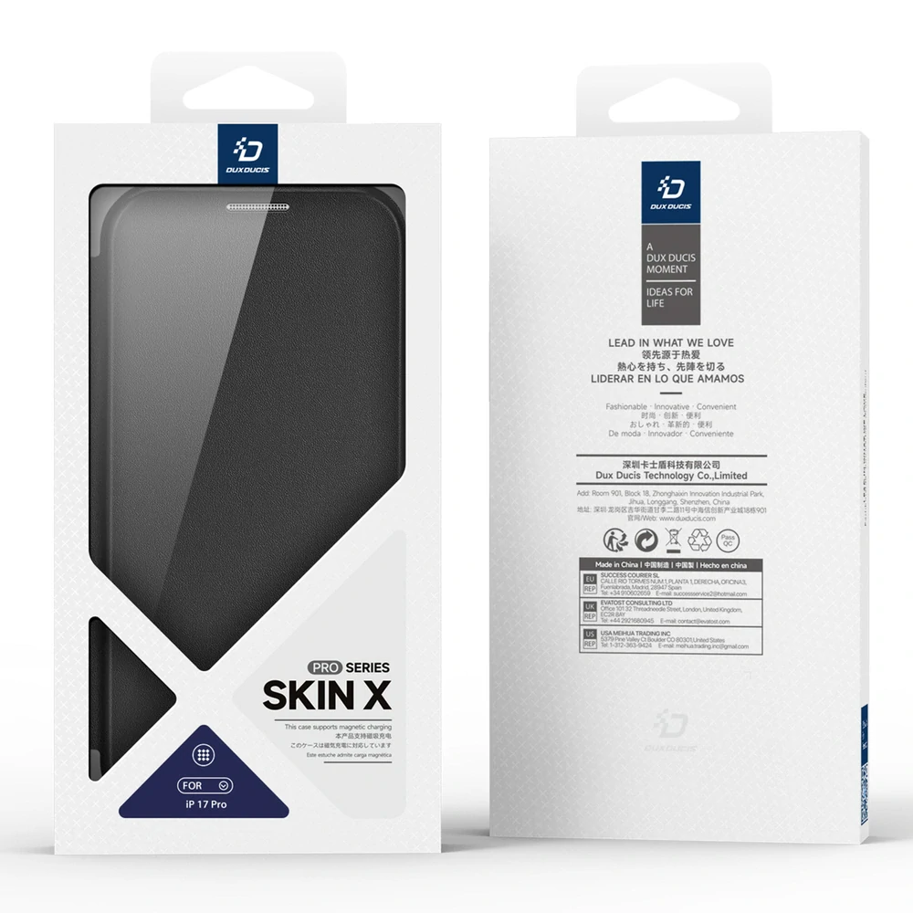 Flip pouzdro na mobil iPhone 17 Pro - Dux Ducis Skin X Pro černé MagSafe