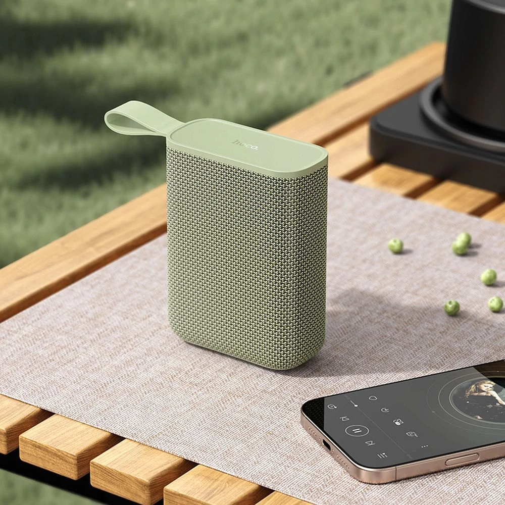 Bluetooth reproduktor Hoco HC34 - zelený, 5W výkon, výdrž 4 h, FM rádio, TF karta, bezdrátový přenos