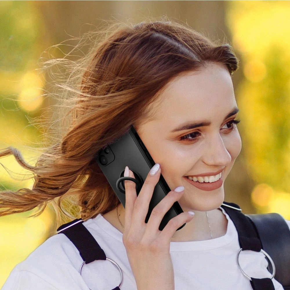 Kryt na mobil Samsung Galaxy A17 - Silicone Ring černý