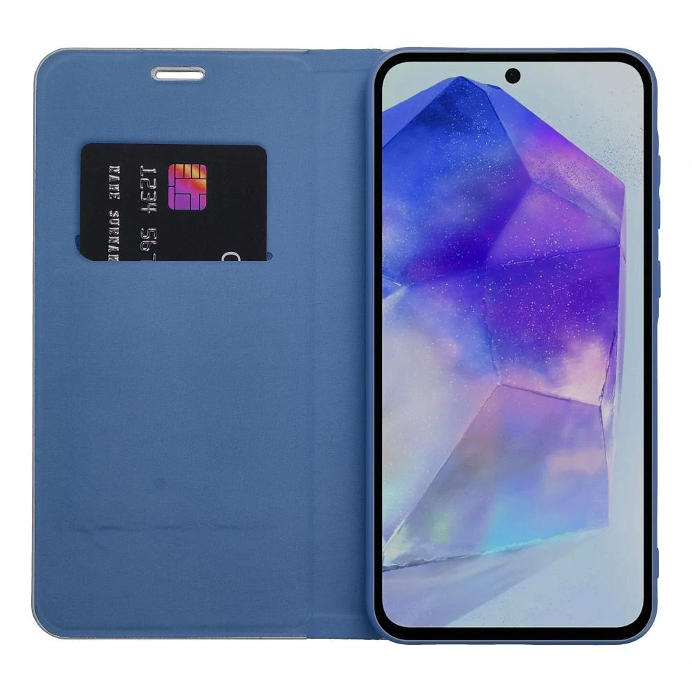 Flip pouzdro Galaxy A57 5G Luna Carbon modré