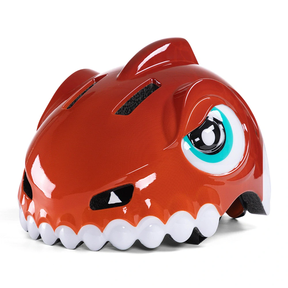 Dětská helma na kolo Wozinsky Dinosaur velikost S 52-56 cm červená