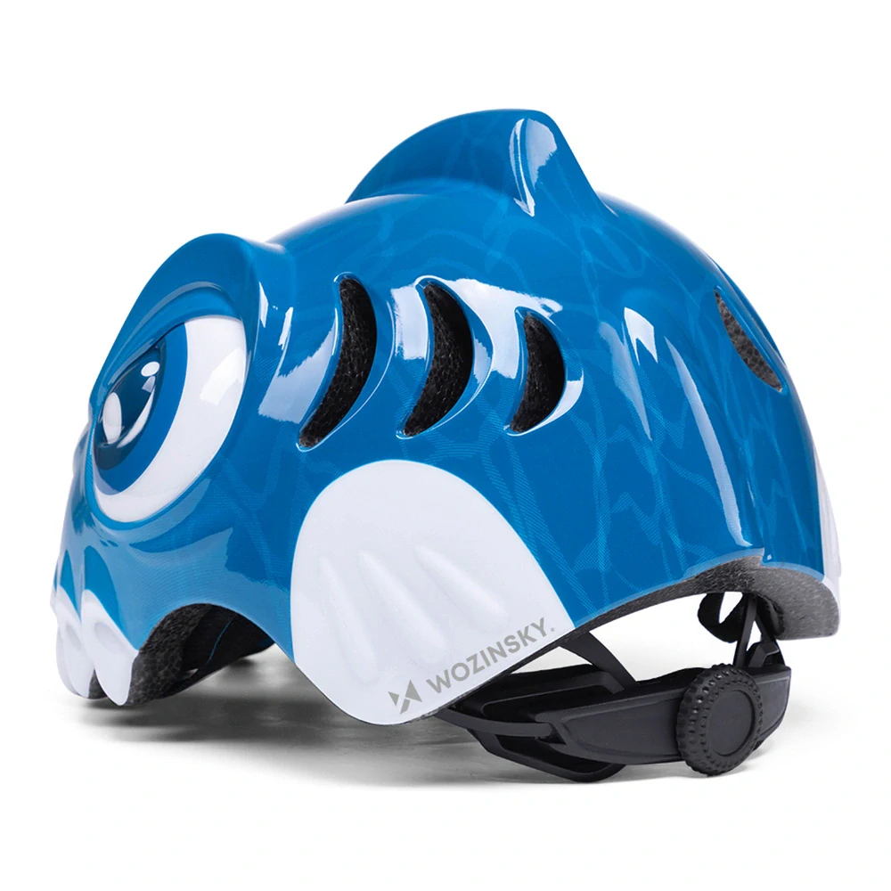 Dětská helma na kolo Wozinsky Dinosaur velikost S 52-56 cm modrá