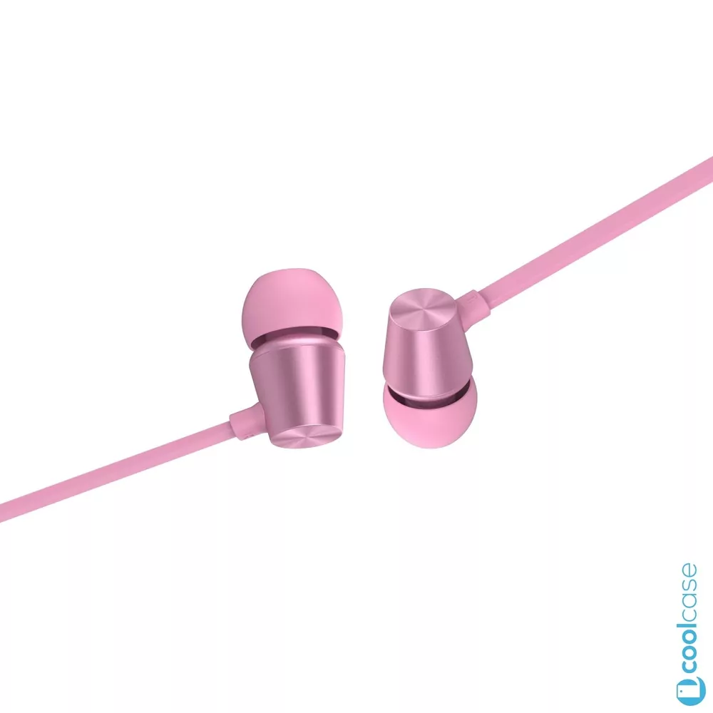 Sluchátka do uší SWISSTEN EARBUDS DYNAMIC YS500, 3,5mm jack, růžová