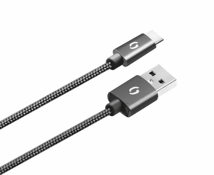 Datový kabel ALIGATOR PREMIUM s konektorem USB-C 2A, 2m, černý