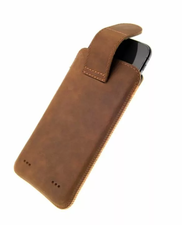 Univerzální kožený kapsičkový obal Fixed Posh velikost 5XL hnědé