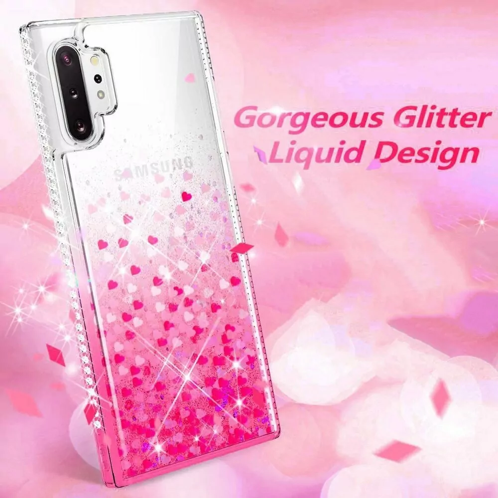 Třpytkové pouzdro Sand Case Diamond na mobil Samsung Galaxy M21 Růžové - čiré