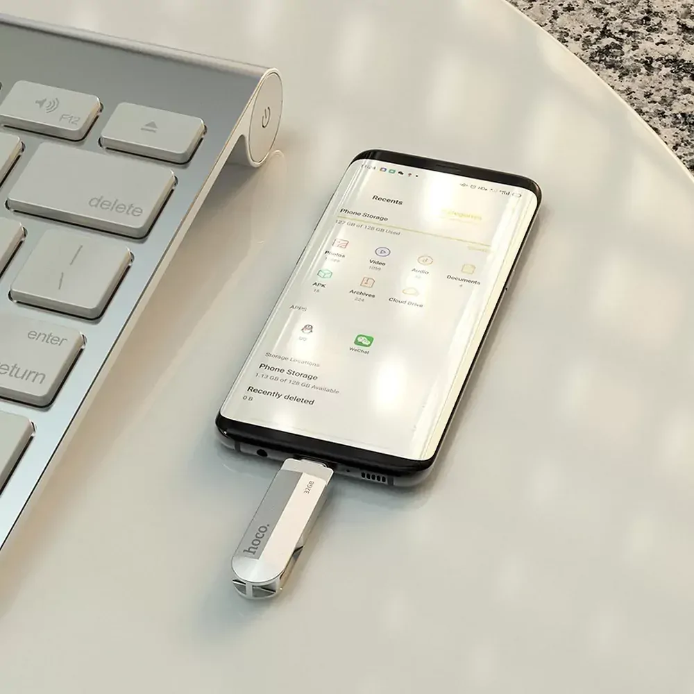 Fleška USB Flash disk HOCO UD10 s kapacitou 64 GB USB 3.0 s konektorem USB a USB-C