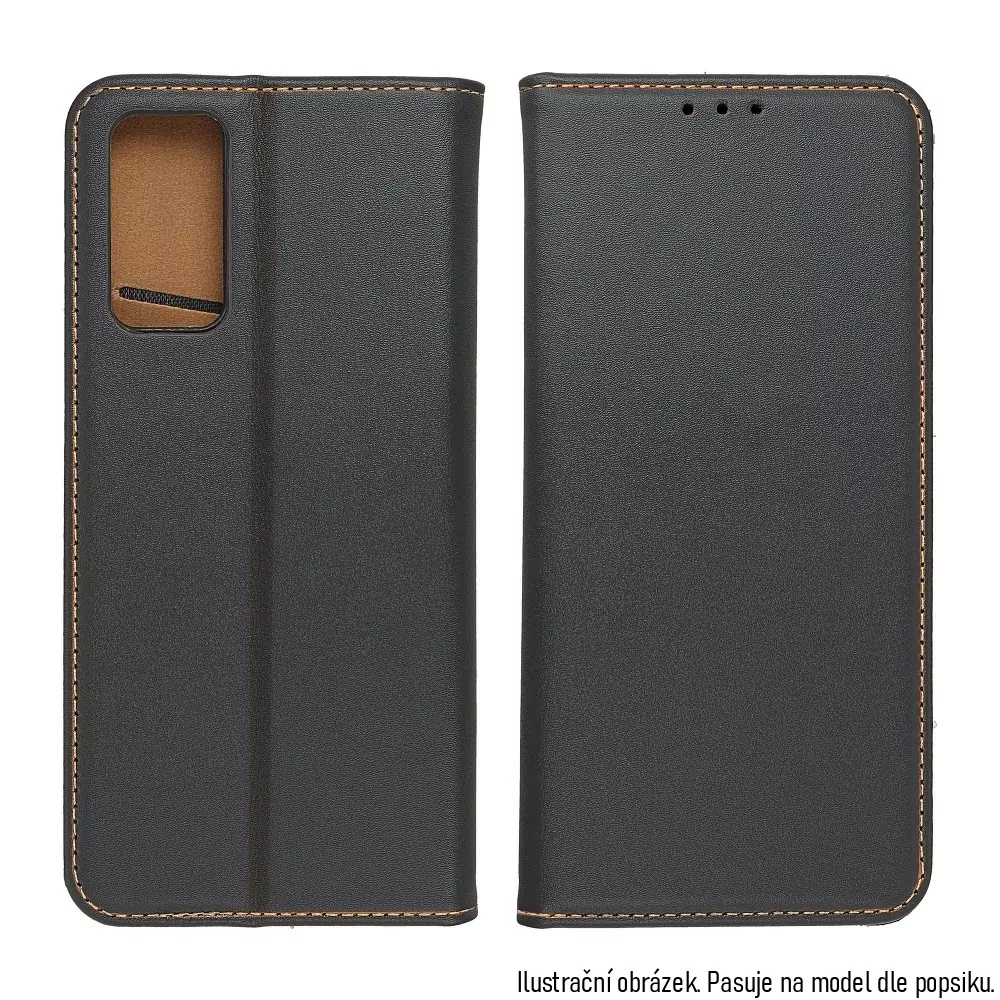 Elegantní kožené flip pouzdro Forcell Leather na mobil Samsung Galaxy A52 / A52 5G - černé