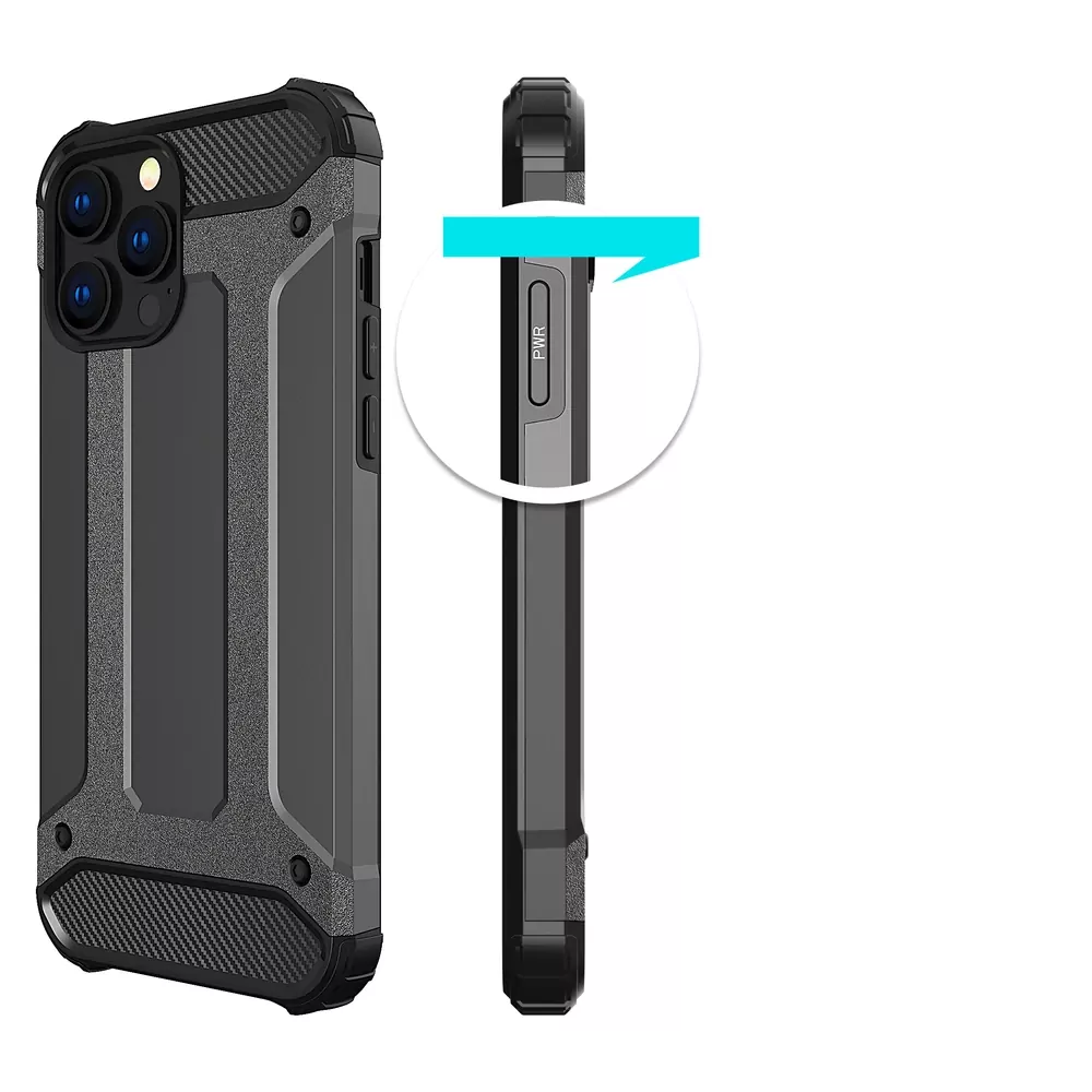 Odolné pouzdro Hybrid Armor na mobilní telefon Apple iPhone 13 Pro Černé