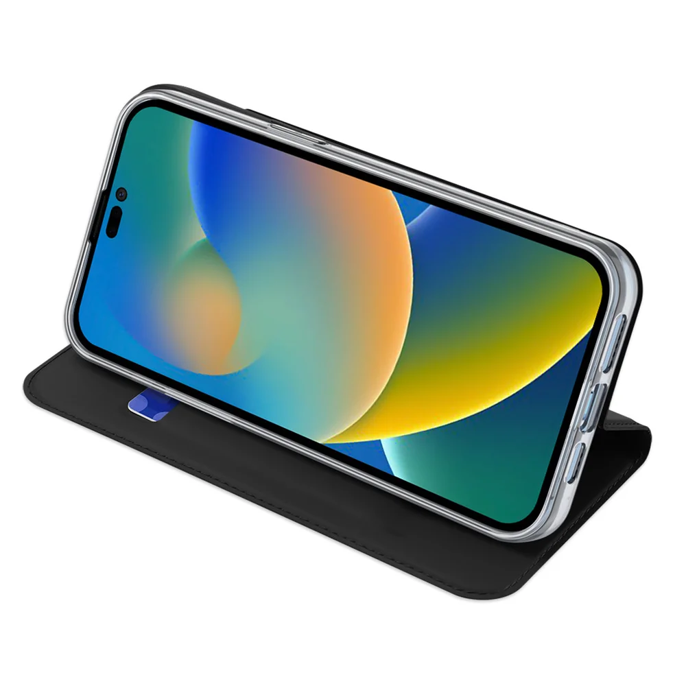Prémiové flip pouzdro DUX DUCIS SKIN na mobil Apple iPhone 14 Pro Max - černé