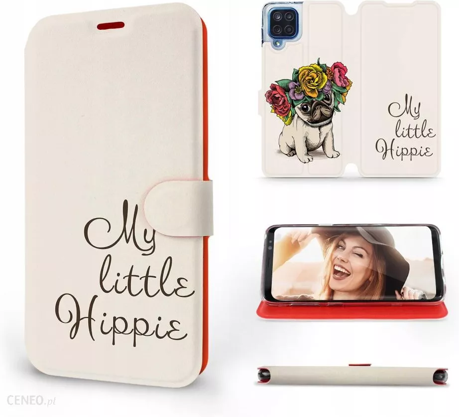 Flipové pouzdro Mobiwear na mobil Apple iPhone 7 - M039P Mopsík My Little Hippie - VÝPRODEJ