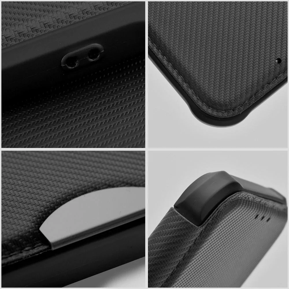 Ultimátní flip pouzdro RAZOR Coolcase Carbon na mobil Xiaomi 11 Lite 5G NE / Xiaomi Mi 11 Lite černé