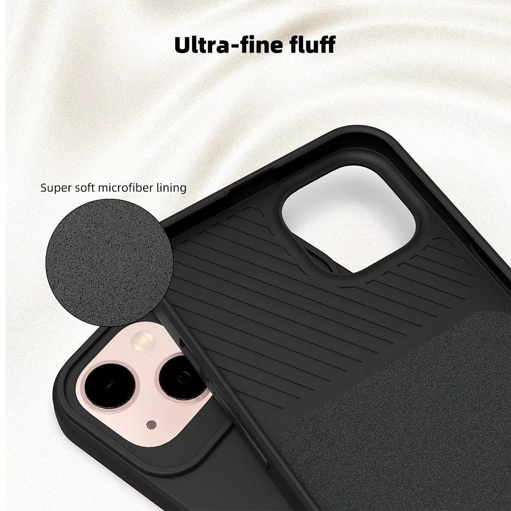 Silikonové pouzdro SLIDE Case s krytkou fotoaparátu na mobil Xiaomi Redmi 9A / 9AT Černé