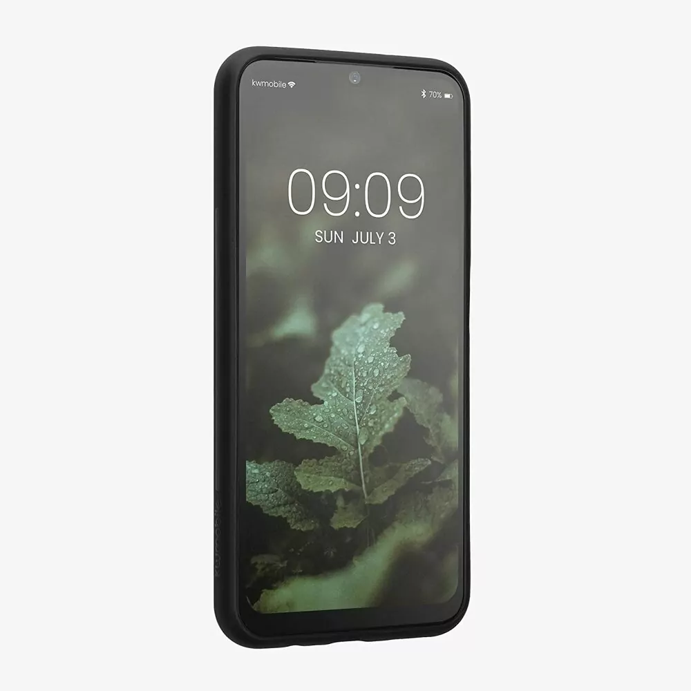 Dřevěné - silikonové pouzdro KWmobile na mobil Xiaomi Redmi Note 12 5G / Poco X5 5G Dark Brown