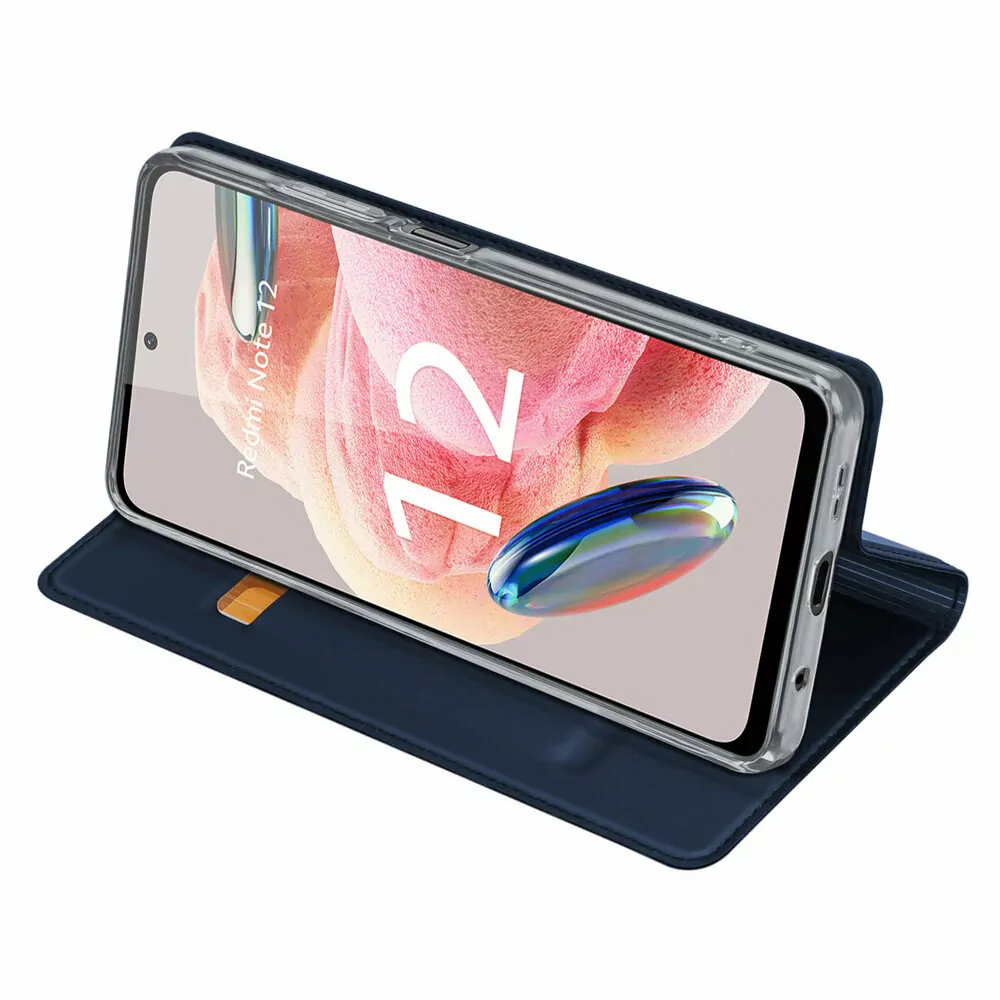 Prémiové flipové pouzdro DUX DUCIS SKIN na mobil Xiaomi Redmi Note 12 4G modré