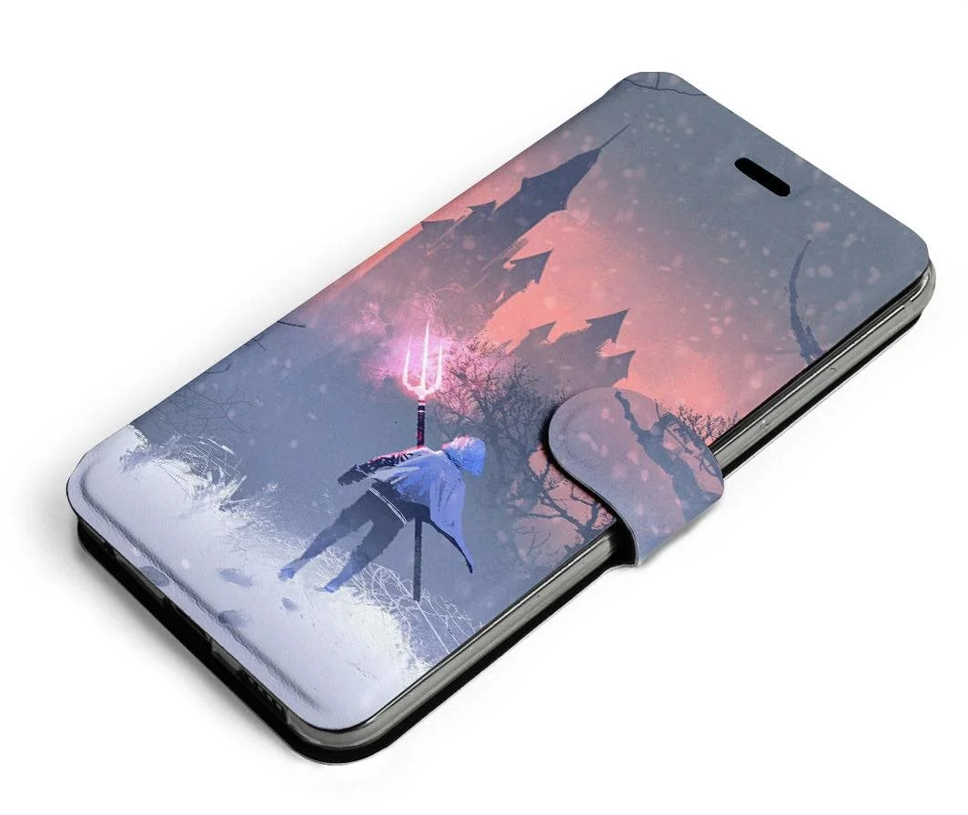 Flipové pouzdro Mobiwear na mobil Apple iPhone 14 Pro Max - MA11S Bojovník s harpunou - VÝPRODEJ