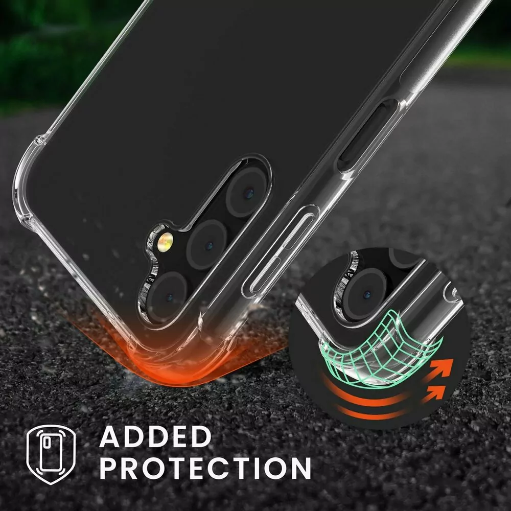 Pevné silikonové pouzdro kwmobile Crossbody na mobil Samsung Galaxy A14 5G / LTE s popruhem přes rameno - čiré