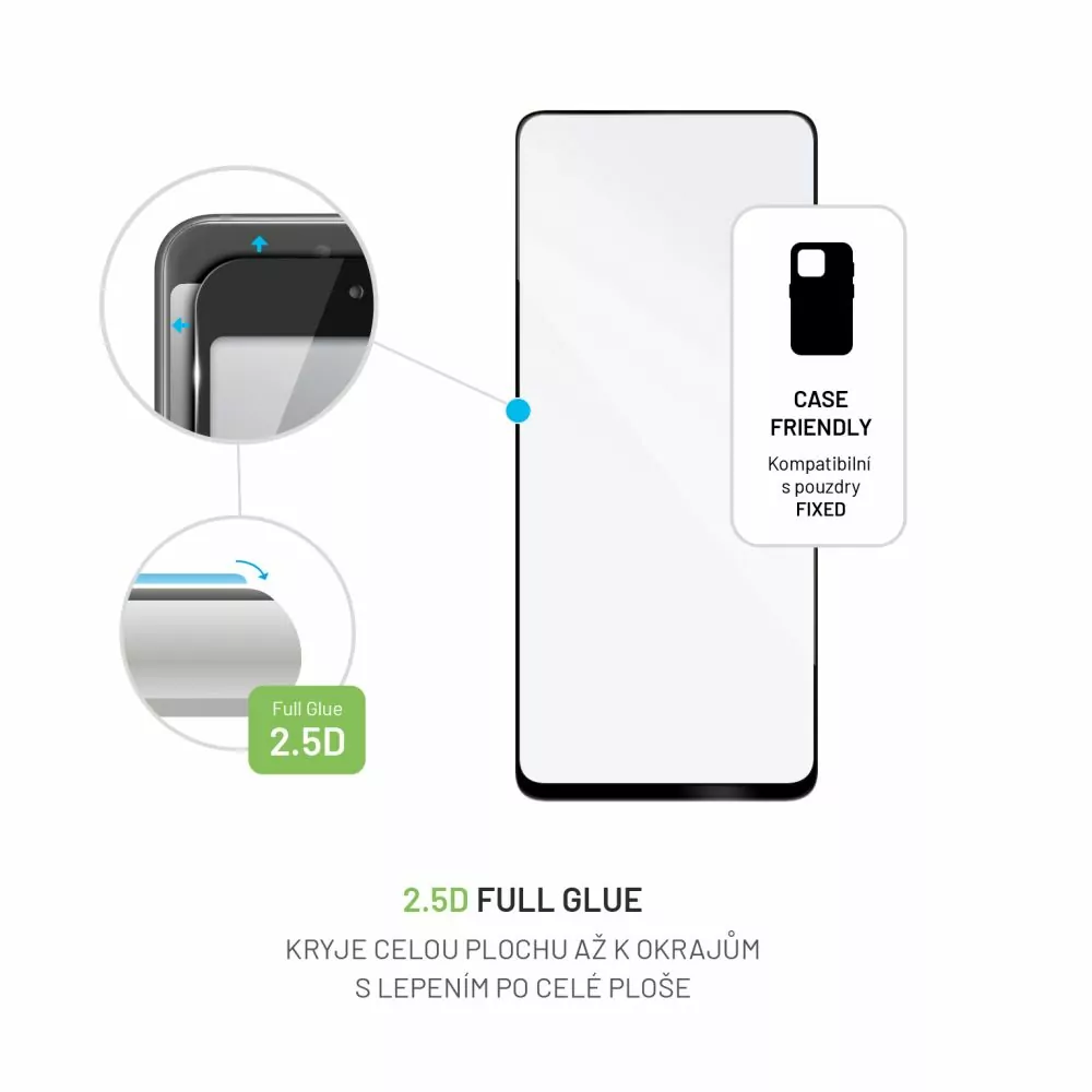 Ochranné sklo FIXED Full-Cover pro Xiaomi Redmi 12 na celý displej, černé (8591680157433)