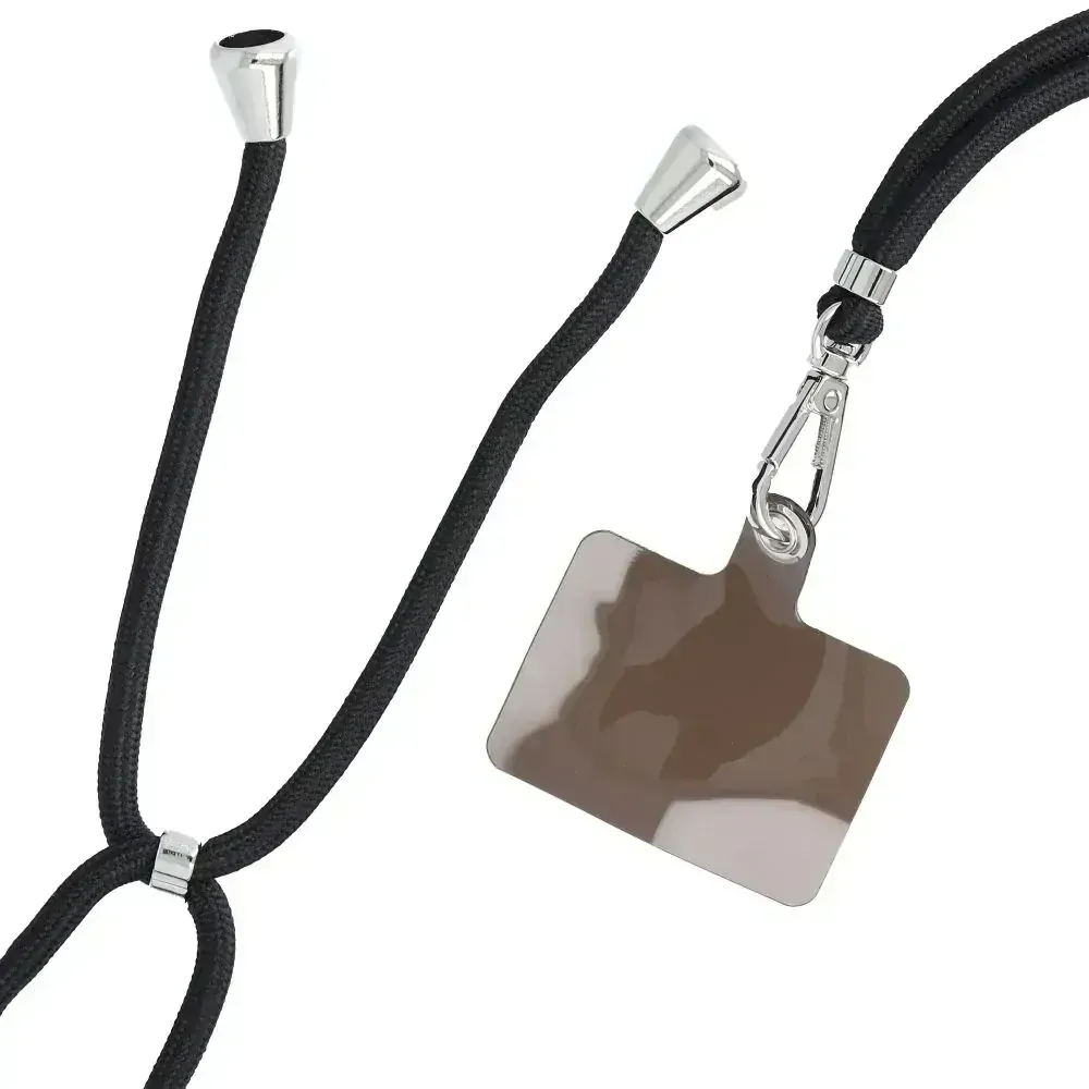 Univerzální dlouhý popruh SWING 6mm Crossbody přes rameno nebo kolem krku - černý