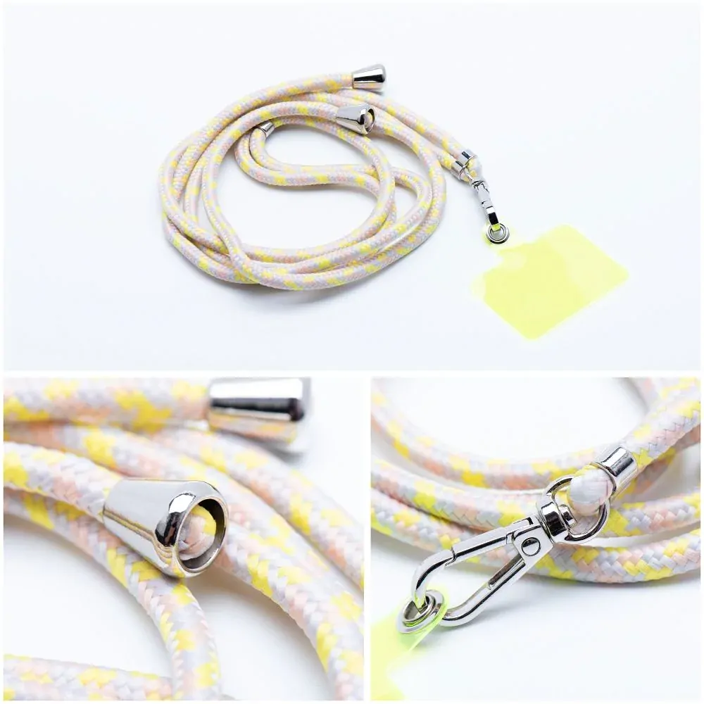 Univerzální dlouhý popruh SWING 6mm Crossbody přes rameno nebo kolem krku - žluto šedý