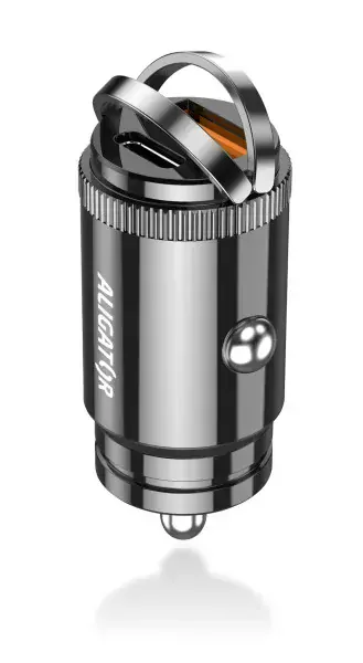 Rychlá autonabíječka ALIGATOR CL ALIGATOR PD30W USB a USB-C výstup, bez kabelu