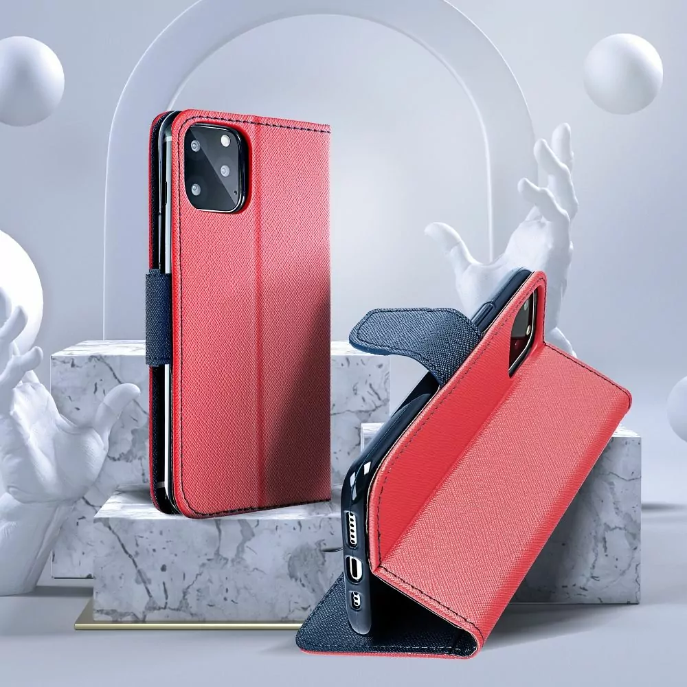 Flipové pouzdro Coolcase Fancy Book na mobil Xiaomi Redmi Note 12 5G / Poco X5 5G Červené