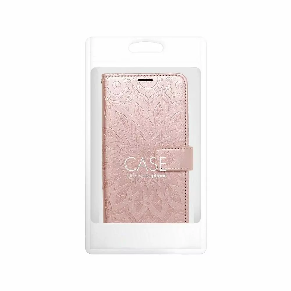 Flipové pouzdro Coolcase Mezzo na mobil Samsung Galaxy S23 FE - Rose gold mandala