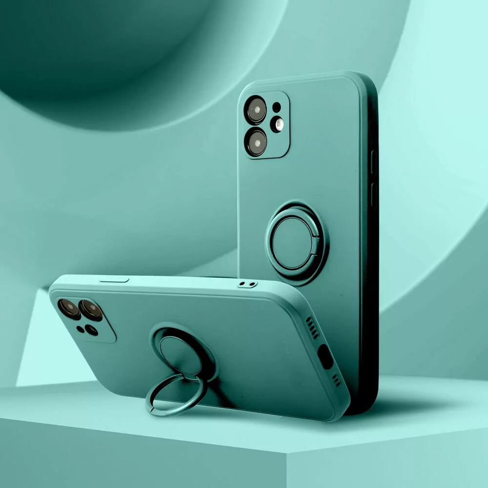 Silikonové pouzdro Forcell RING CASE na mobil Samsung Galaxy A25 5G zelené