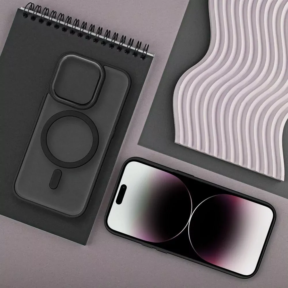 Silikonové pouzdro Matte Mag Cover - Apple iPhone 15 Pro s podporou MagSafe titanově šedé