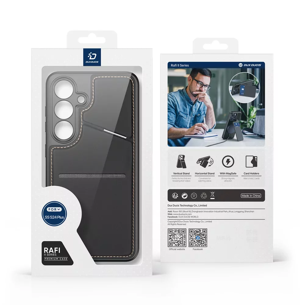 Pouzdro Dux Ducis Rafi II Mag Case na mobil Samsung Galaxy S24 Plus černé