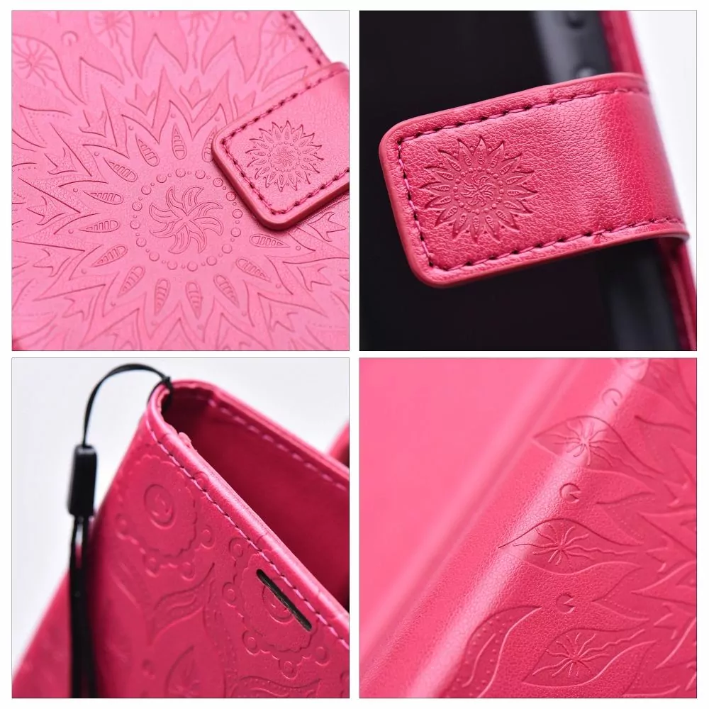 Flipové pouzdro Coolcase Mezzo na mobil Samsung Galaxy S24 Ultra - Magenta mandala