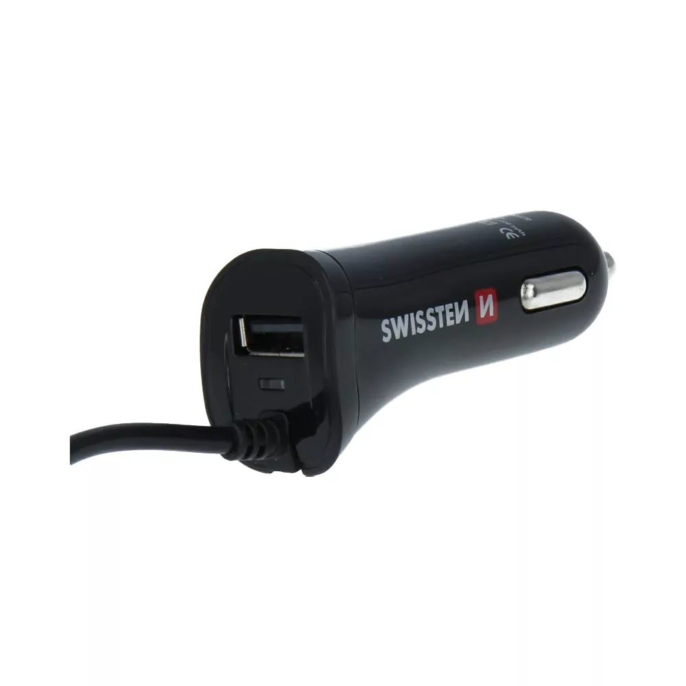 Univerzální CL nabíječka do auta SWISSTEN s konektorem Micro USB a USB, 2,4A