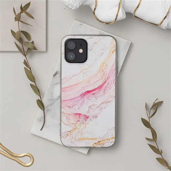 Silikonové pouzdro Mobiwear na mobil Samsung Galaxy Note 20 - B002F Růžový a zlatavý mramor - VÝPRODEJ