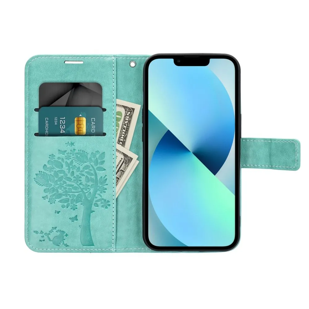 Knížkové flip pouzdro Coolcase Mezzo na mobil Samsung Galaxy A35 5G - Zelený strom