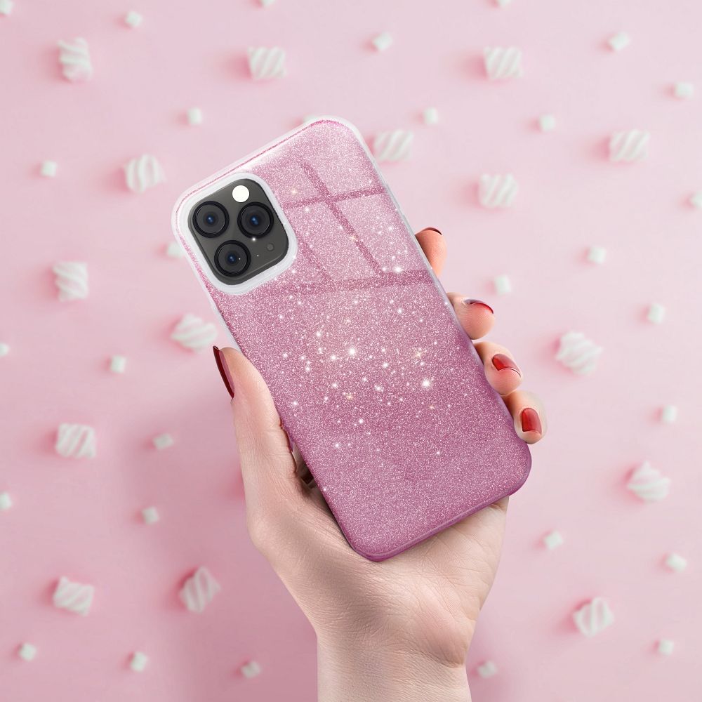 Třpytivé pouzdro Coolcase Shining na mobil Xiaomi Redmi Note 13 5G - Stříbrné