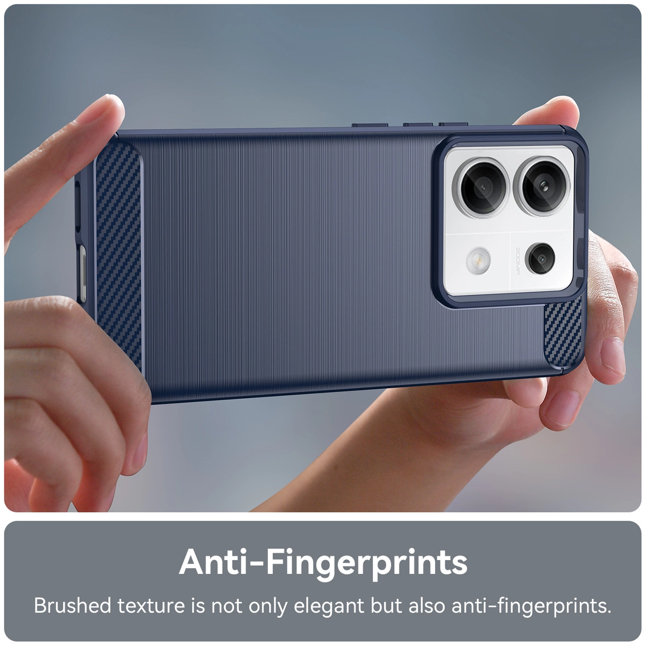 Silikonové pouzdro Coolcase Carbon - Xiaomi Redmi Note 13 Pro Plus 5G Modré