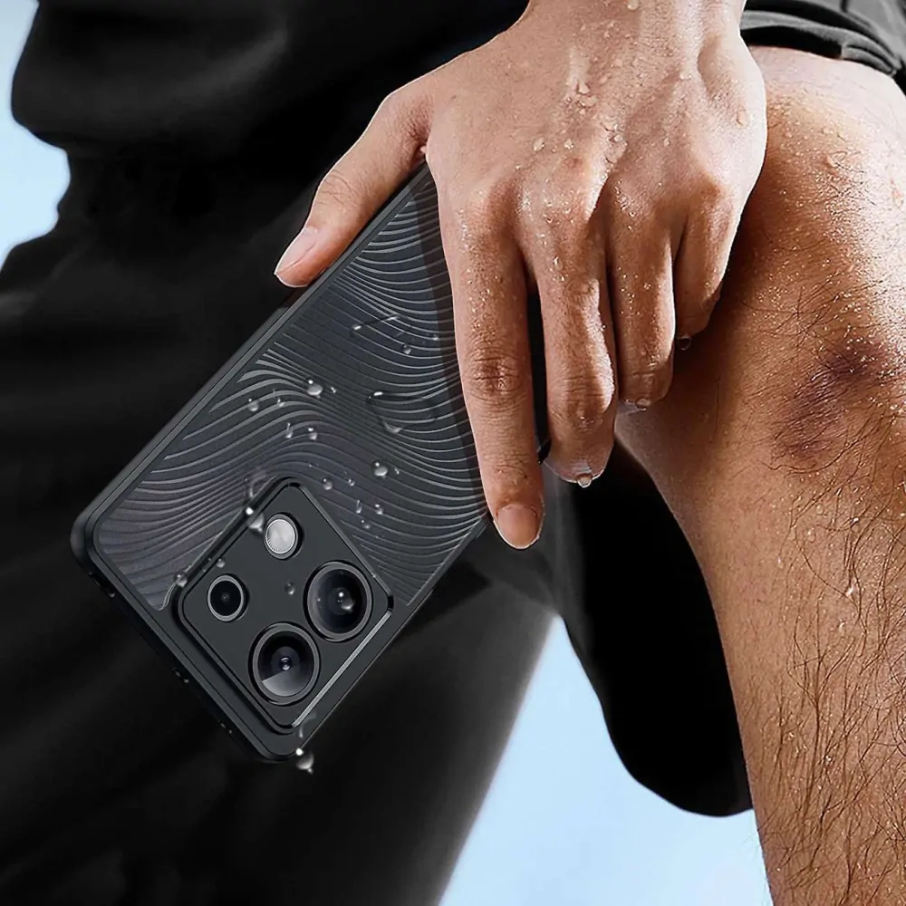 Silikonové pouzdro Dux Ducis Aimo - Xiaomi Redmi Note 13 5G čiré - černé