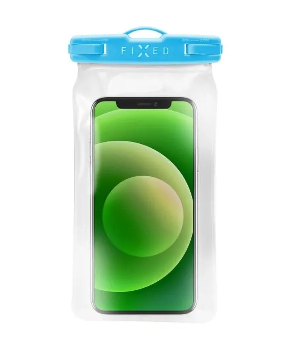 Vodotěsný obal - FIXED Float - IPX8 a kvalitním uzamykacím systémem, pro mobily až do 9,5 x 17,5 cm, modrý