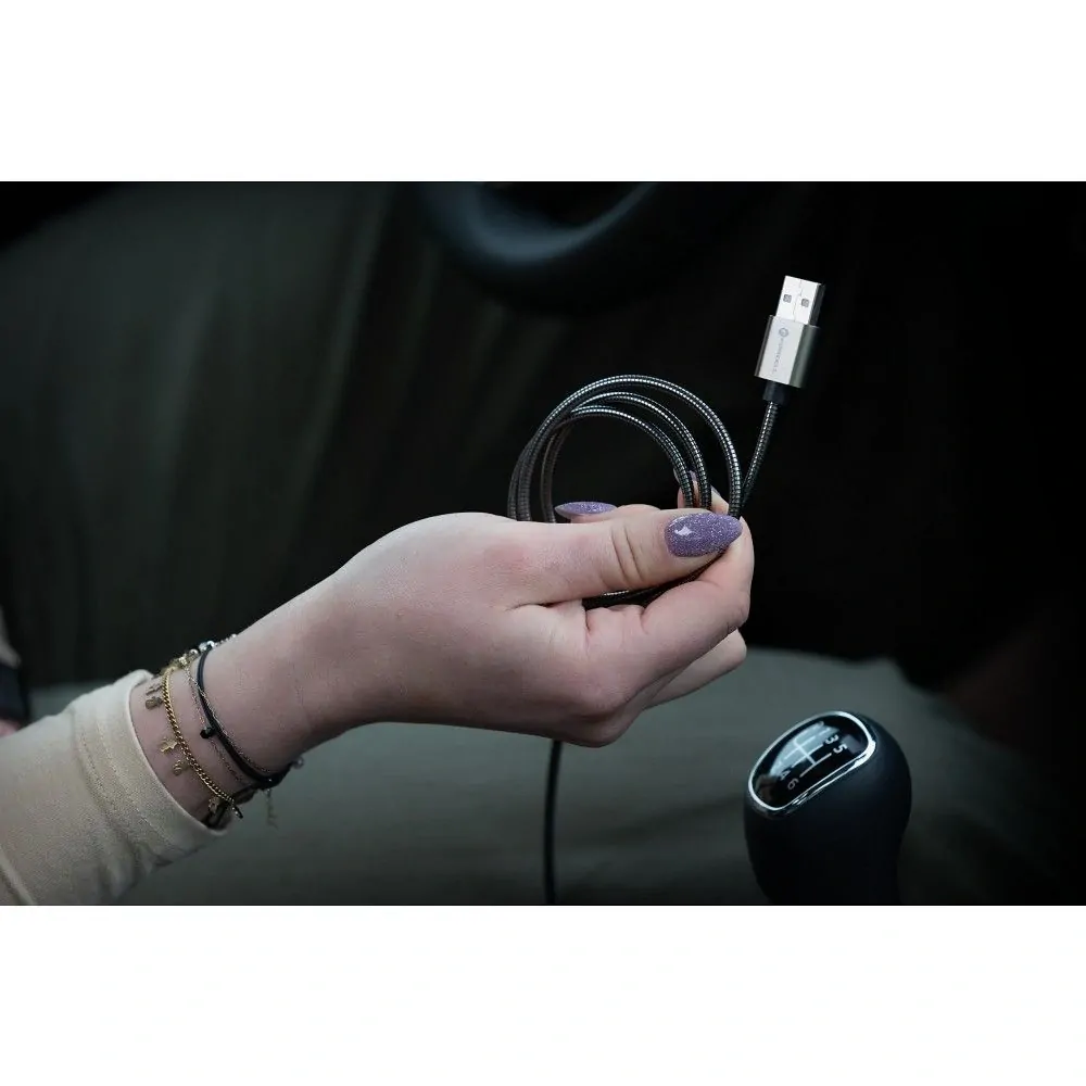 Datový kabel FORCELL F-Energy C234 s konektorem USB-C, 2.4A, stříbrný
