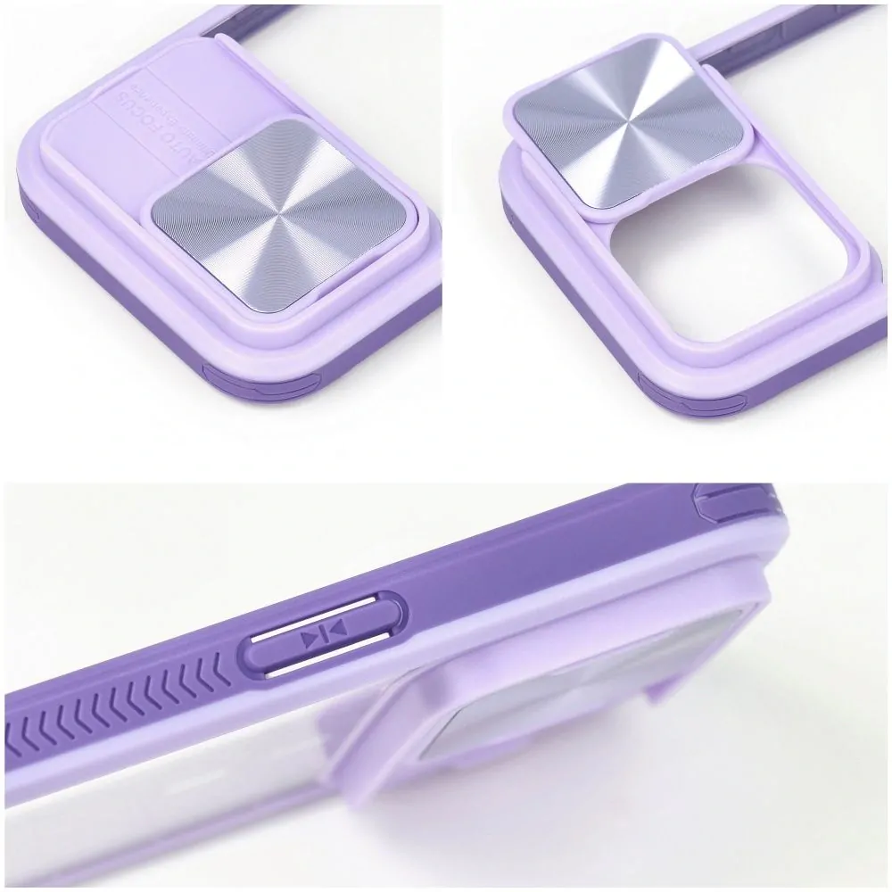 Pouzdro Coolcase Camslider na Samsung Galaxy A25 5G Fialové s ochranou kamerek