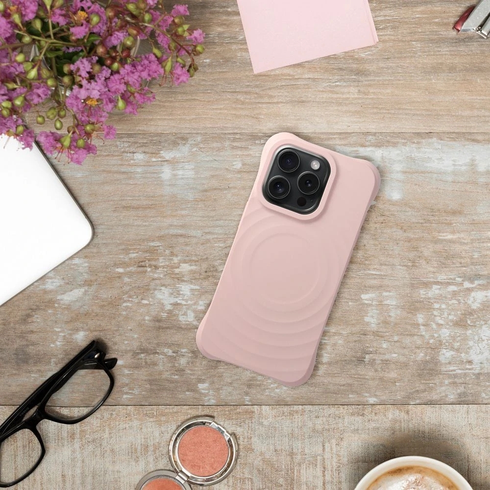 Pouzdro Zephyr Mag Cover - Apple iPhone 14 Pro s podporou MagSafe, pískově růžové